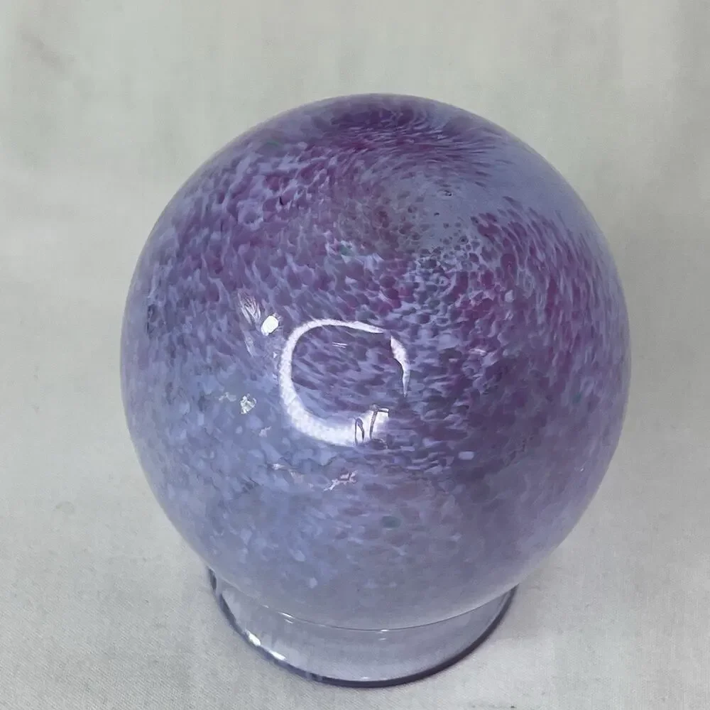 Caithness Purple With Speckled hand Blown Glass Mini Floral Vase Made Scotland